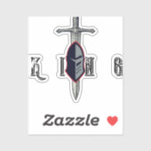 King Mindset Warrior Chef Aufkleber – Führe den Ka (Blatt)
