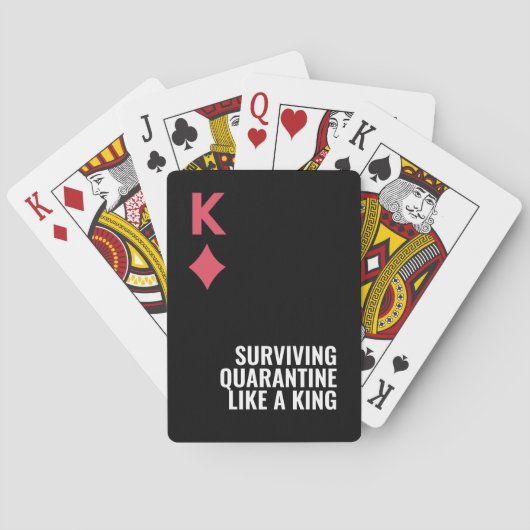 King Minimal Bold Surviving Quarantine Games Spielkarten (Rückseite)