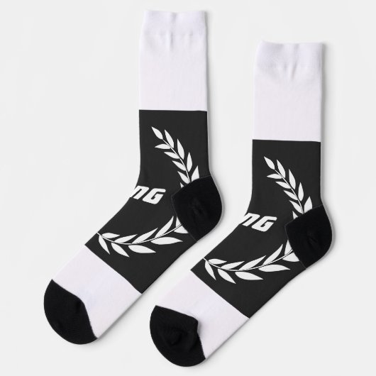 KING mit wasserbasierten Tinten und einer Untersch Socken (Linkes Detail)