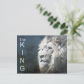 King Modern Pop Art Template Animal Lion Head Postkarte (Stehend Vorderseite)