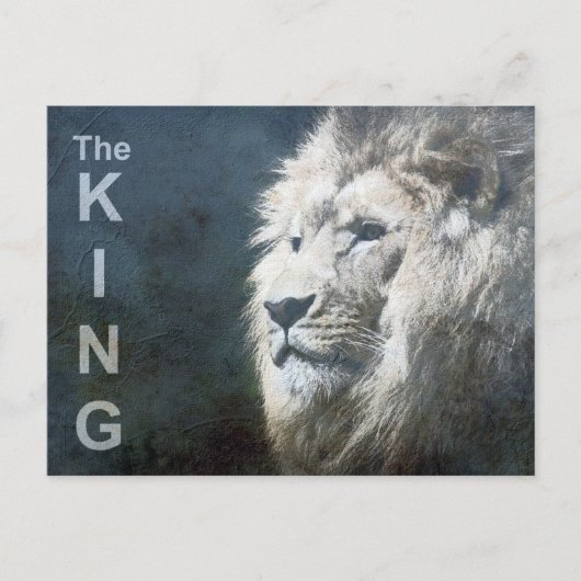 King Modern Pop Art Template Animal Lion Head Postkarte (Vorderseite)
