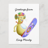 King Monty on Skate Board