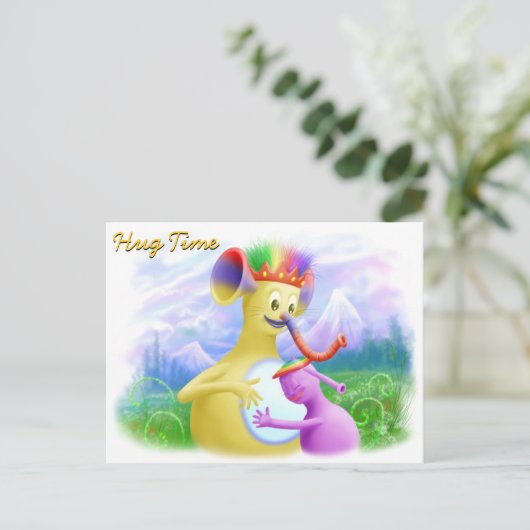 King Monty wird umarmen Postkarte (Stehend Vorderseite)