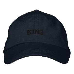 KING Name - bestickter Hut - bestickte Hülle