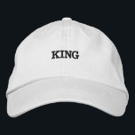 King Name Schwarzer Farbtext Weiße Farbe bestickt Bestickte Baseballkappe<br><div class="desc">King Name Schwarzer Farbtext Weiße Farbe bestickte Hats oder Kappen. Schriftart Name ist Century,  Schriftart Größe 35,  King Black Color Text. Style type ist Alternative Apparel Basic einstellbare Cap,  Color type ist White.</div>