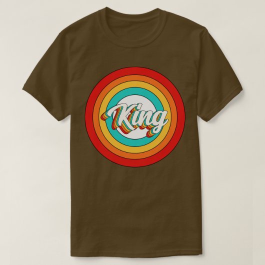 King Name Shirt Vintag King Circle (Design vorne)