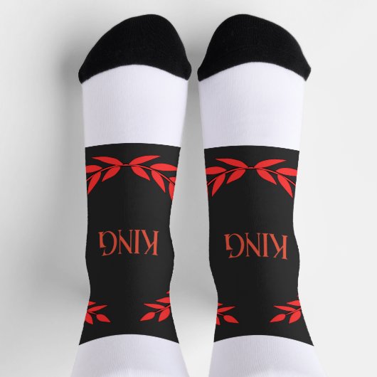 KING Name Super soft und Stretchy Premium Crew Socken (Oben)