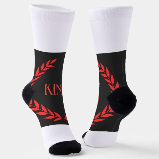 KING Name Super soft und Stretchy Premium Crew Socken (Gewinkelt)