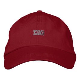KING Name Text Color - Wild Iris Sports Red-Hat Bestickte Baseballkappe