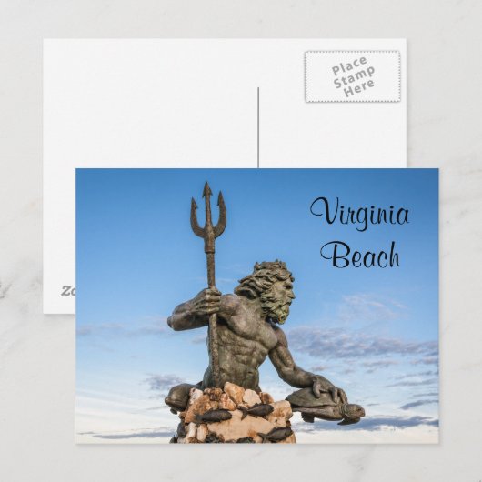 King Neptun Statue Postcard Postkarte (Vorne/Hinten)