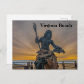 King Neptune bei Virginia Beach Postcard Postkarte (Vorne/Hinten)