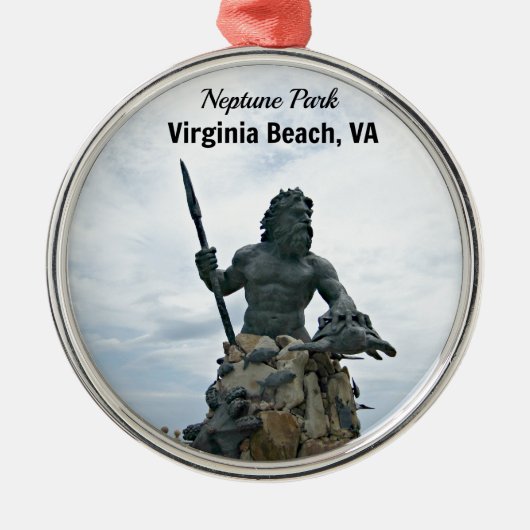 King Neptune Park, Virginia Beach, VA Ornament Aus Metall (Vorne)