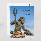 King Neptune Statue Postkarte (Vorne/Hinten)