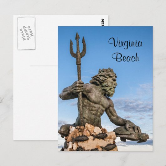 King Neptune Statue Postkarte (Vorne/Hinten)