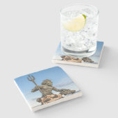 King Neptune Steinuntersetzer (Seitenansicht)