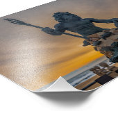 King Neptune Virginia Beach bei Sunrise Foto Print (Ecke)