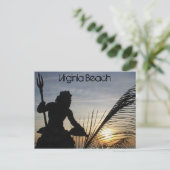 King Neptune Virginia Beach Postcard Postkarte (Stehend Vorderseite)