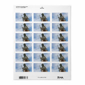 King Neptune Virginia Beach Statue Adressaufkleber (Vorne)