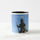 King Neptune, Virginia Beach, Virginia Zweifarbige Tasse (Mittel)