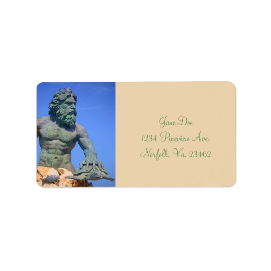 King Neptune von Shirley Taylor Adressaufkleber (Vorne)