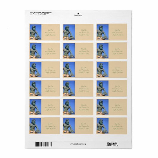 King Neptune von Shirley Taylor Adressaufkleber (Vorne)