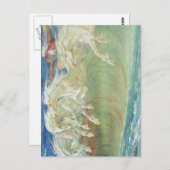 KING NEPTUNE'S PFERS REITEN DIE WELLEN POSTKARTE (Vorne/Hinten)