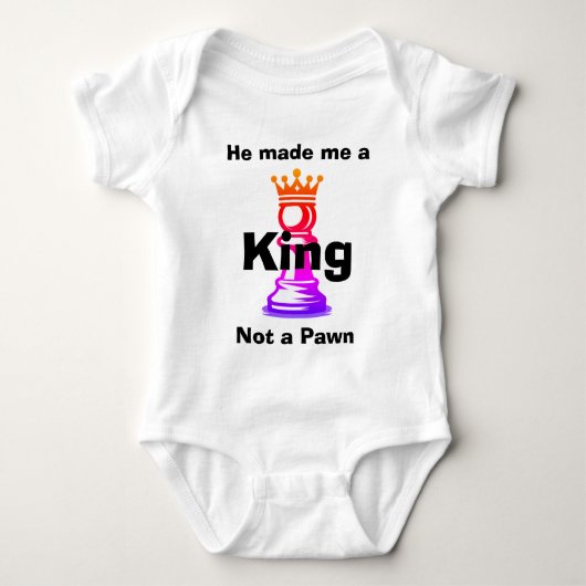 King Not Pawn Onsie Baby Strampler (Vorderseite)