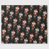 King Nutcracker Black Soldier Weihnachten Geschenkpapier (Flach)