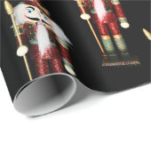 King Nutcracker Black Soldier Weihnachten Geschenkpapier (Rolleneckpunkt)