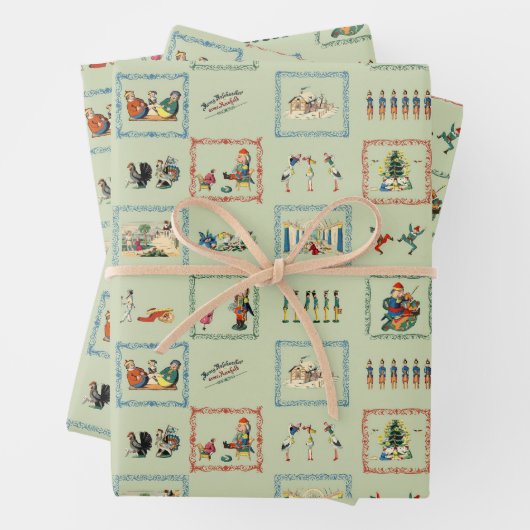 King Nutcracker Weihnachtswrackpapier Geschenkpapier Set (Beispiel)