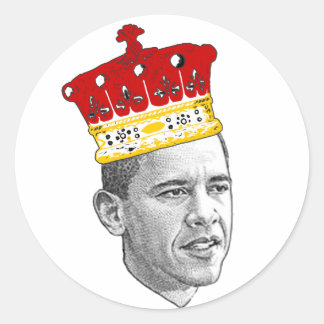 King Obama Runder Aufkleber