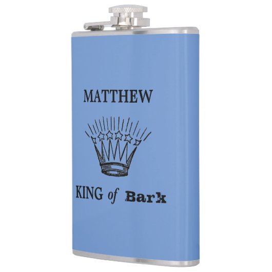 King of Bark Funny Blue Flachmann (Links)