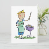 King of BBQ Einladung (Stehend Vorderseite)