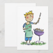 King of BBQ Einladung (Vorne/Hinten)