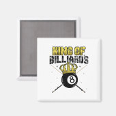King of Billiards Pool Queue Snooker Billiard-Spie Magnet (Vorderseite/Rückseite)