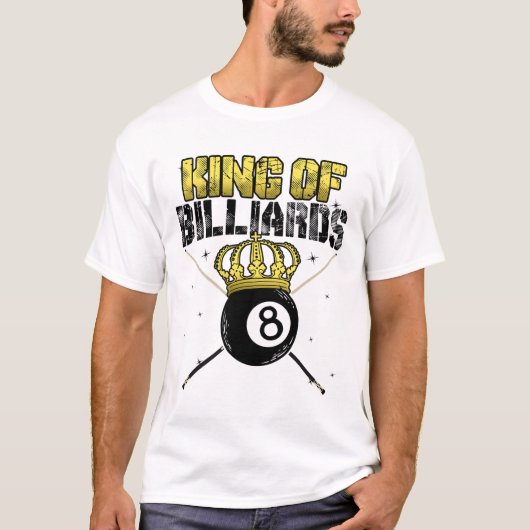 King of Billiards Pool Queue Snooker Billiard-Spie T-Shirt (Vorderseite)