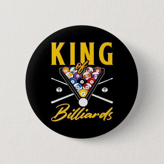 King of Billiards Pool Snooker Billard Racker Cue Button (Vorderseite)