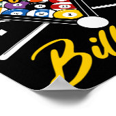 King of Billiards Pool Snooker Billard Racker Cue Poster (Ecke)