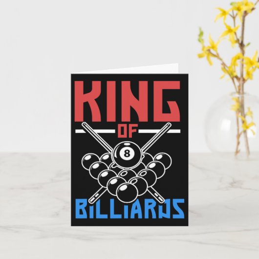 King of Billiards Snooker Pool Billard Racker Cue Karte (Gelbe Blume)