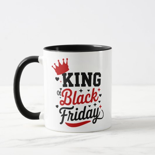 King of Black Friday Crown Typography Tasse (Links)