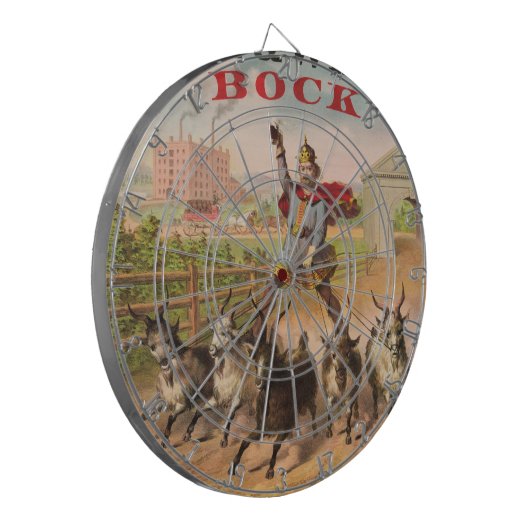 King of Bock Beer Riding ziegen Dartboard Dartscheibe (Vorderseite Links)