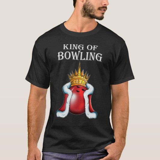 King Of Bowling Fan Young Man Bowler Bowling King T-Shirt (Vorderseite)