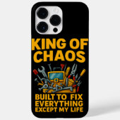 King of Chaos iPhone 14 Pro Max Case Funny Tool (Rückseite)
