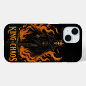 King of Chaos iPhone 15 Barely There Case Gothic (Rückseite (Horizontal))