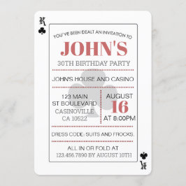 King of Clubs Casino Poker Spielkarte Einladung