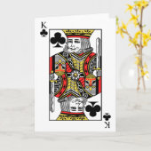 King of Clubs Karte (Gelbe Blume)