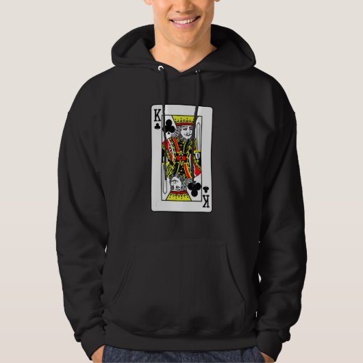 King Of Clubs Poker Card Games Playing Cards Black Hoodie (Vorderseite)