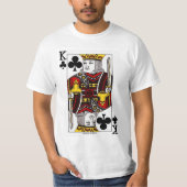 King of Clubs Spielkarte T-Shirt (Vorderseite)