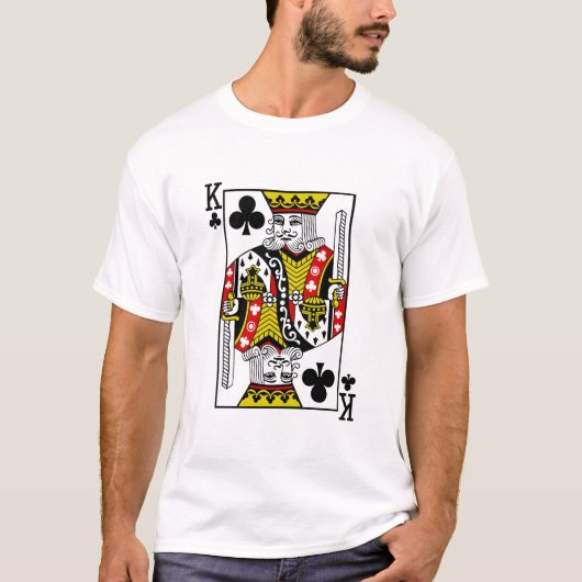 King of Clubs Spielkarten T-Shirt (Vorderseite)
