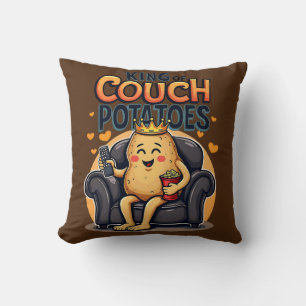 King of Couch Potato - Funny Lazy Potato Kissen
